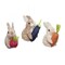 Bunny Rabbits With Carrots Easter Ornaments Tree Decorations Set of 3
